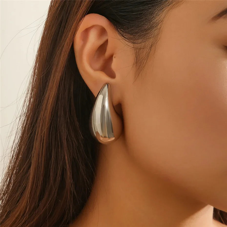 SMALL FAITH EARRINGS - SILVER