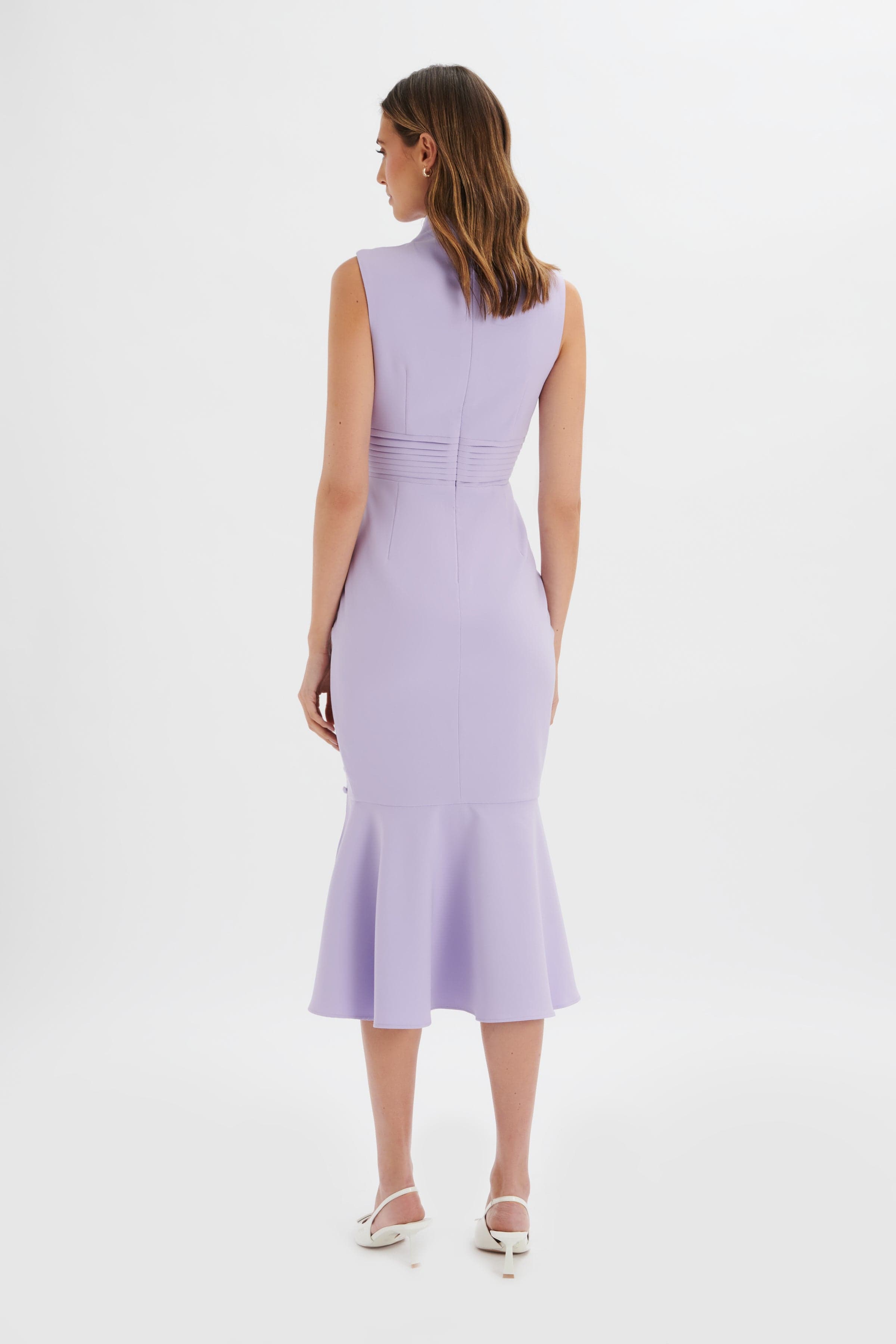 LIVIA MIDI DRESS - LILAC