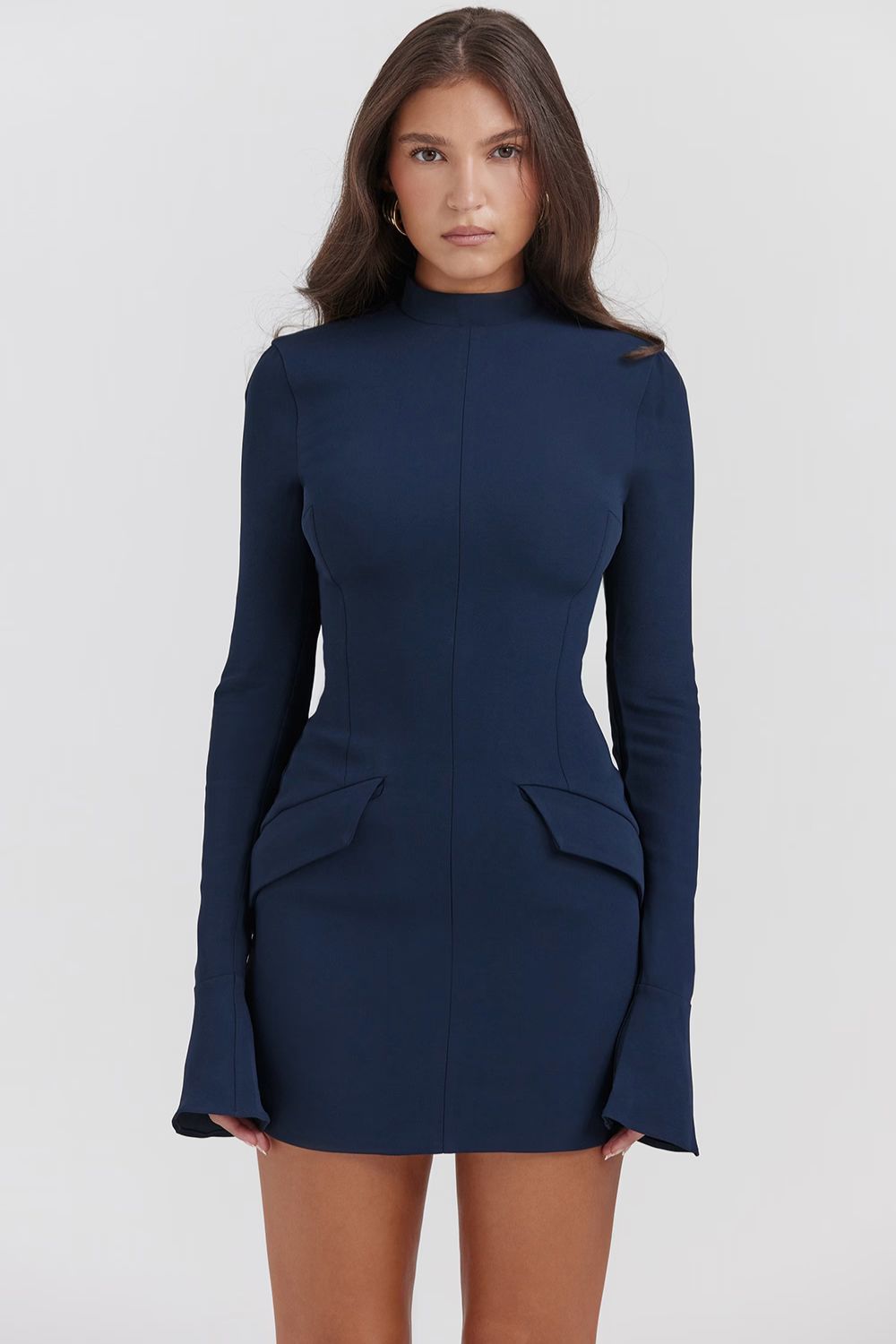 JADE MIDI DRESS - NAVY