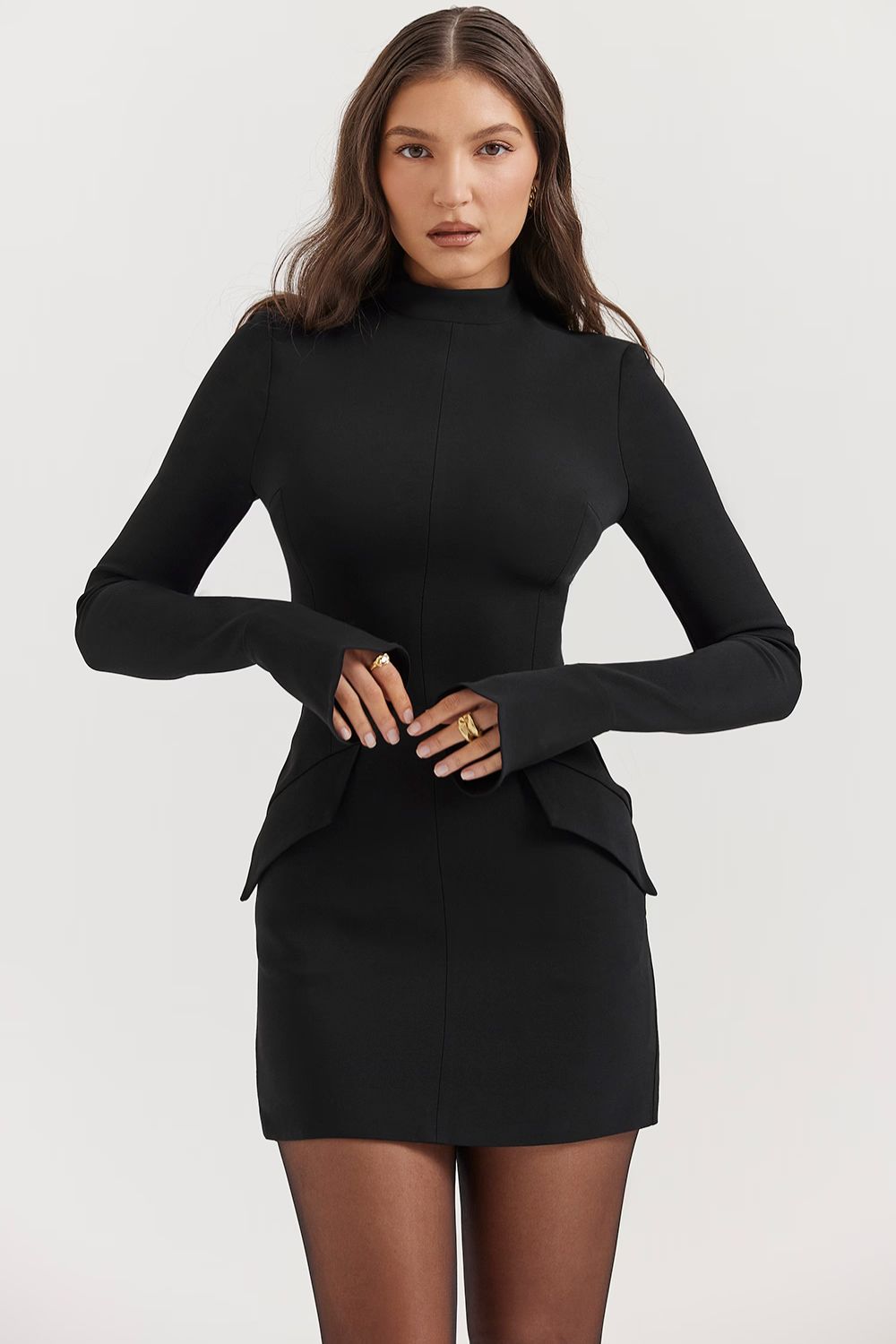 JADE MIDI DRESS - BLACK